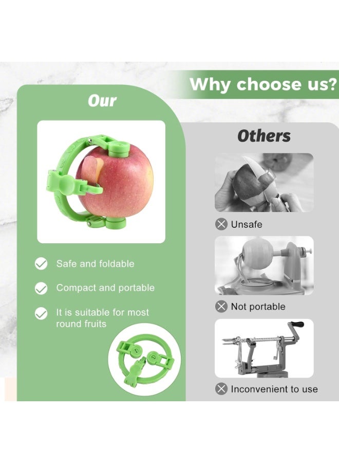 أداة تقشير الفواكه والخضروات اليدوية المحمولة، مقشرة تفاح وكمثرى قابلة للتعديل والطي، ماكينة تقشير فواكه وخضروات سريعة وعالية الجودة للمطبخ المنزلي، تقشير البطاطس، التفاح، الكمثرى، الخوخ، الكيوي، البصل، البطيخ، تصميم محمول وخفيف الوزن مع شفرة ستانلس ستيل حادة وآمنة، أداة متعددة الاستخدامات للتخييم والنزهات والمطبخ، سهلة الاستخدام وفعالة لتقشير جميع أنواع الفواكه والخضروات بسرعة ودقة - Image 4